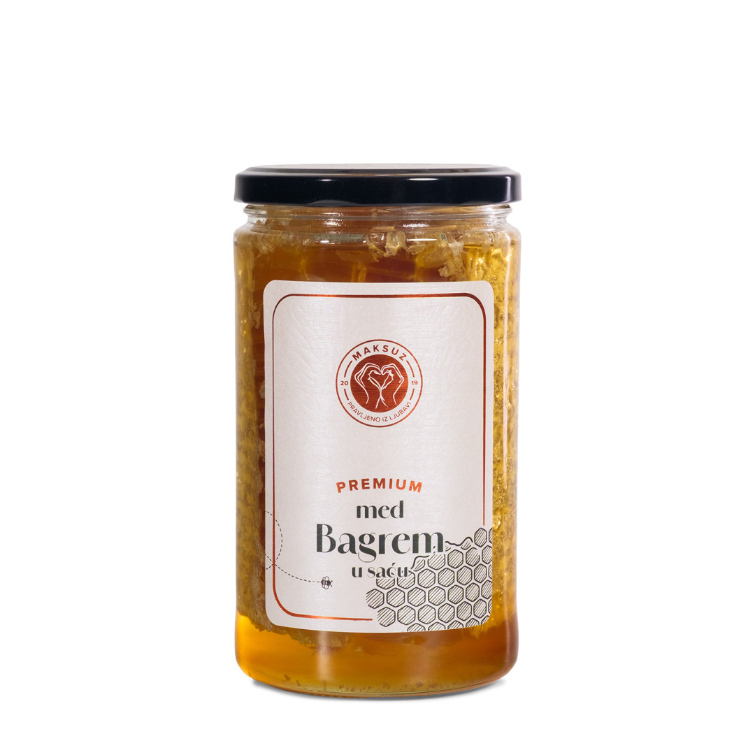 Bagremov med s komadom saća - 950 g