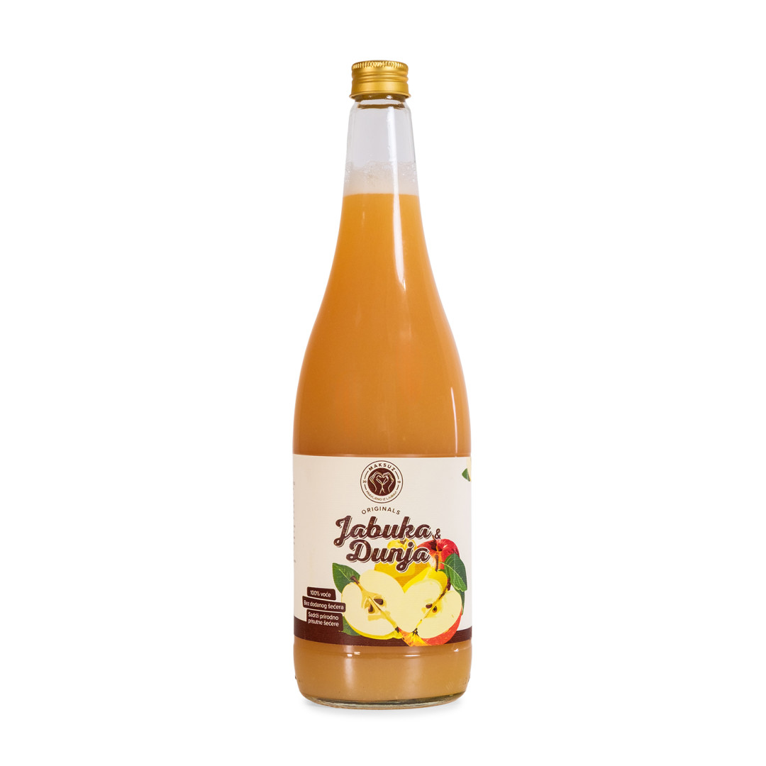 100% sok od jabuke i dunje - 1 l
