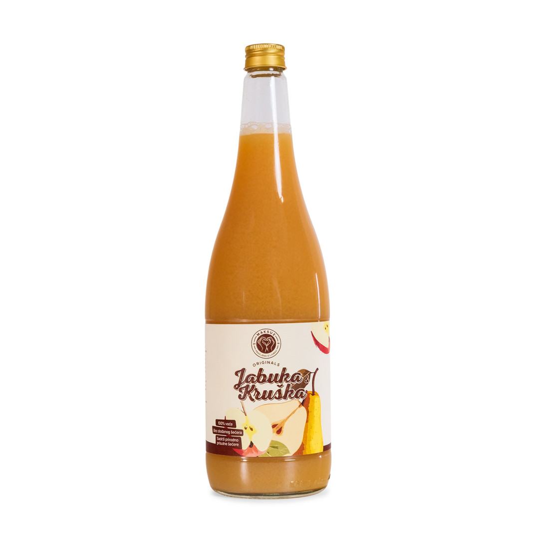100% sok od jabuke i kruške - 1 l