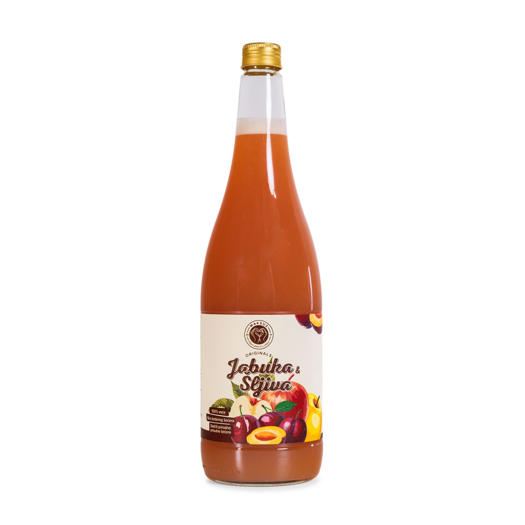 100% sok od jabuke i šljive - 1 l