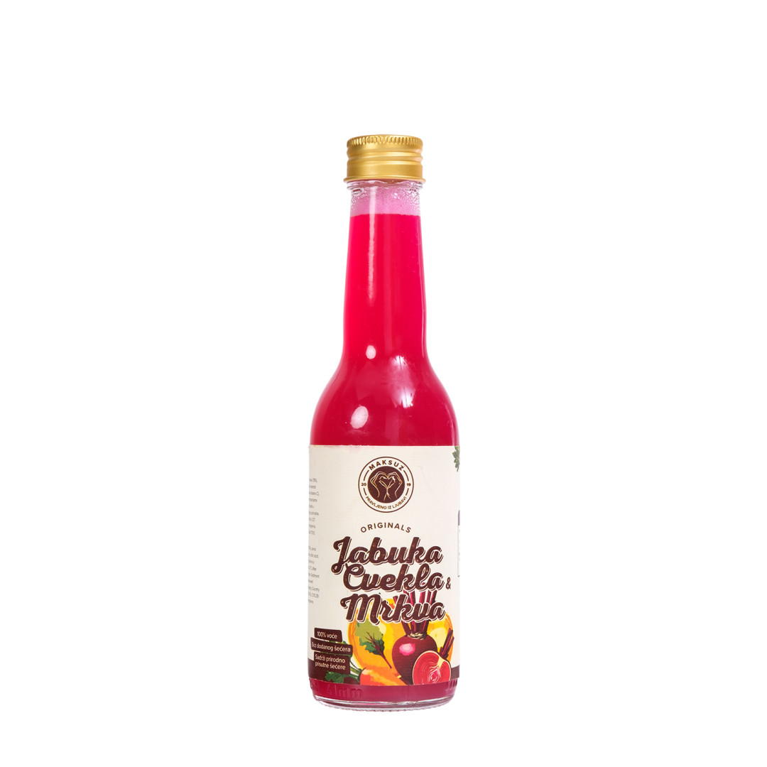 100% sok od jabuke, cvekle i mrkve - 250 ml